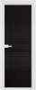 Межкомнатная дверь Profil Doors 1 AV цвет профиля Вайт, стекло безопасное 6 мм мору черный 600x2000