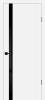 Межкомнатная дверь Profilo Porte экошпон PSC-10, остекленная, белый, лакобель черный 700x2000