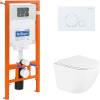 Комплект Belbagno Uno BB3105CHR/SC/BB002-80/BB014-SR-BIANCO кнопка белая