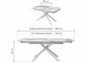 Стол Woodville Rivoli 493170 matt white marble sintered stone, black 140(200)x90x76 фото 2