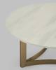 Стол журнальный Stool Group Кассия ECT-292-BRCGS-white 333-2 светлая керамика 90x90x40 фото 5