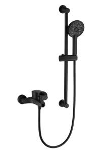Смеситель для ванны Wonzon & Woghand WW-C2501-MB с душевым гарнитуром, черный матовый
