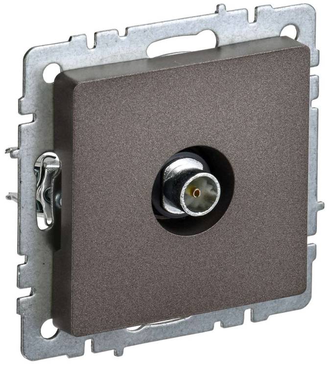 ТВ-розетка оконечная IEK Brite BR-A10-O-K45 темная бронза