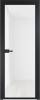Межкомнатная дверь Profil Doors 1 AX цвет профиля Черный, стекло безопасное 6 мм белый триплекс 800x2000