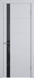 Межкомнатная дверь Владимирская Фабрика Дверей Trivia Cotton стекло Black Gloss 600x2000