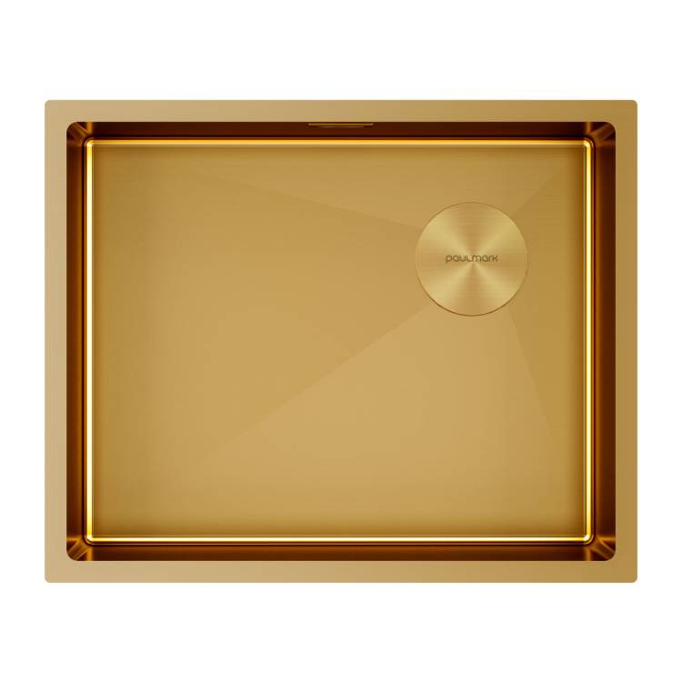 Мойка кухонная Paulmark Next-Skew 54 Uni PM885444-BG Брашированное Золото, 54x44
