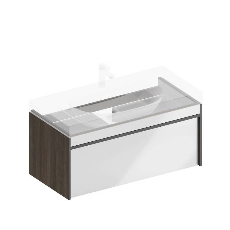 Тумба под раковину Kerama Marazzi Modula MOD.100.1+1\AR арабика, 100 см