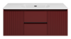 Тумба с раковиной Brevita Вайн УТ000027013 бордовая эмаль, 120 см фото 2