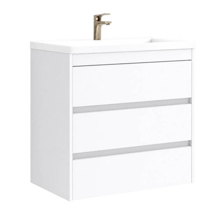 Тумба с раковиной Art&Max Family 75, напольная, Bianco Lucido