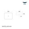 Тумба с раковиной Sintesi STL.W7023_SIN-LVB-APP-409WM подвесная, Дуб сонома, темно-серый, белый матовый фото 12