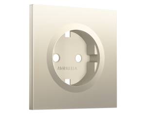 Лицевая панель для электрической розетки с заземлением Ambrella Volt Sigma SP5460 шелк