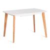 Стол обеденный Tetchair Claire 21288 белый, ножки натуральный 110(140)x75x75