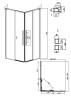 Душевой уголок Grossman Galaxy 300.K33.01.1190.21.00 профиль матовый черный, стекло прозрачное 90x110x195 фото 4
