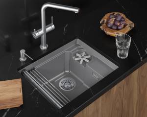 Мойка кухонная Granula Kitchen Space Rinzer 5505RU алюминиум, 55x45