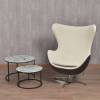 Кресло Bradex Home Egg Style Chair RF 0696 черный/белый/экокожа фото 9