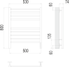 Полотенцесушитель Terminus КС Сицилия П8 50x80, электрический фото 3