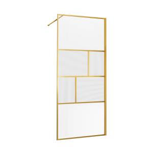 Душевая перегородка Vincea Walk-In HP Art VSW-1HC120CFBG 1200x2000, брашированное золото, стекло прозрачное, рифленое