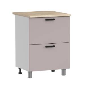 Кухонный модуль напольный Аленушка Лаванда Н2Я 600 Н00240077 кашемир, скоба черный