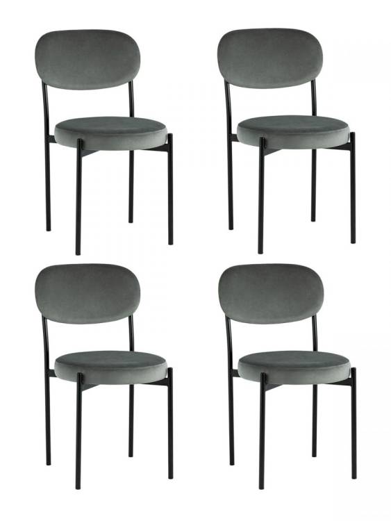 Стул Stool Group Бриф NEW vd-brief-b27-K X4 велюр тёмно-серый 4 шт