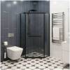 Душевой уголок Cerutti Spa ZP91B 90x90, профиль черный фото 4