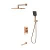 Душевой комплект DQ Dortmund DA1715633 встраиваемый с изливом, брашированное розовое золото