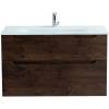 Тумба под раковину Belbagno Etna H-60 ETNA-H60-800-2C-SO-RW-P 80x45x60 Rovere Moro подвесная с двумя выкатными ящиками, с доводчиками фото 3