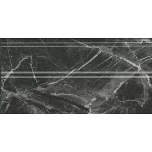 Плинтус Kerama Marazzi Коррер FMA034R Черный Глянцевый Обрезной 15x30