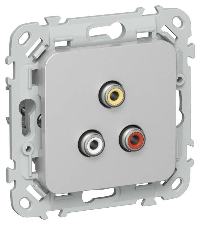 Розетка RCA IEK Flite FI-R10-K47 алюминий