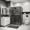 Душевой уголок Grossman Cosmo 120.K33.02.1210.21.10 профиль черный матовый, стекло тонированное, 120x100x195 фото 2