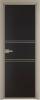 Межкомнатная дверь Profil Doors 2 AX цвет профиля Никель матовый, стекло безопасное 6 мм монохром черный 700x2000