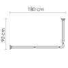 Карниз для ванной Wasserkraft Kammel SC-839018 белый фото 4