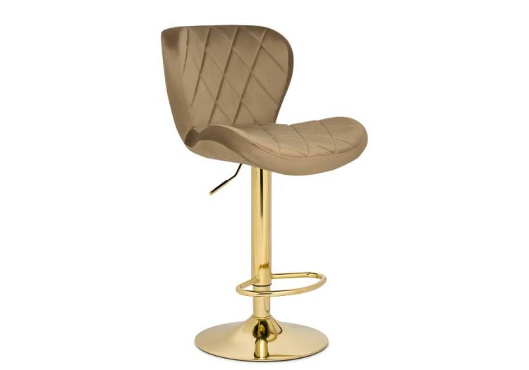 Стул барный Woodville Porch 15505 dark beige, golden