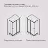 Душевой уголок Am.Pm Sunny W87G-403-10080-BT профиль черный, стекло прозрачное, 100x80 фото 9