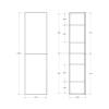 Шкаф-пенал BelBagno DUE-1500-2A-SC-BL-P Bianco Lucido фото 5