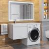 Тумба с раковиной Uperwood Magenta под стиральную машину, подвесная, левая, выдвижной ящик, белая, 60 см фото 3