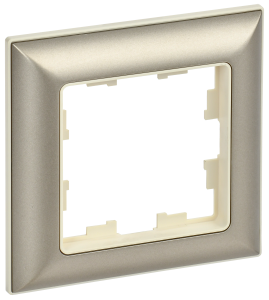Рамка 1-постовая IEK Brite BR-M12-12-3-K10 бежевый/шампань