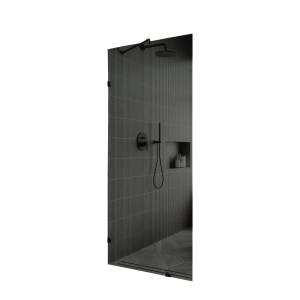 Душевая перегородка MaybahGlass MGD-274-6 79x195, стекло графит 8 мм, профиль черный