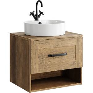 Тумба с раковиной Aqwella Craft CRF0106DB коричневый