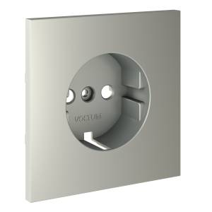 Лицевая панель для розетки с заземлением Voltum S70 VLS000605 сталь