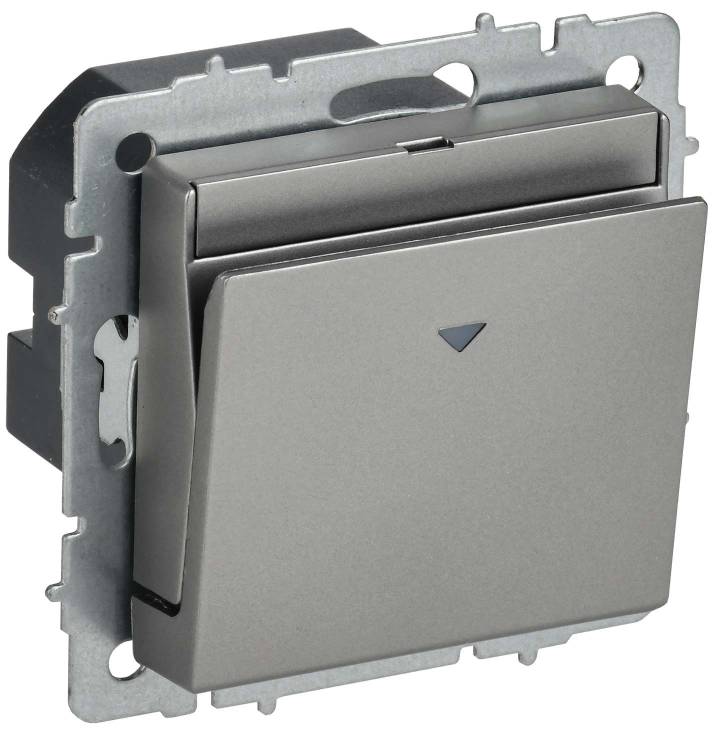 Выключатель карточный IEK Brite BR-V11-0-10-K46 сталь