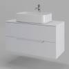 Тумба с раковиной Orange Line Li-100TuwMDF+B07-600W белая матовая, 100 см фото 2