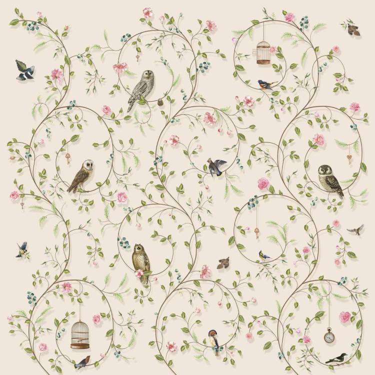 Фреска Ortograf Chinoiserie 33950 Avifauna Флора FLN