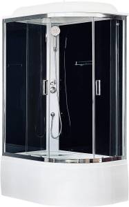 Душевая кабина Royal Bath BK RB8120BK5-BT-CH-L с высоким поддоном, с сиденьем