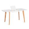 Стол обеденный Tetchair Claire 21288 белый, ножки натуральный 110(140)x75x75 фото 8