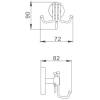 Крючок Haiba HB1705-3 тройной, хром фото 2
