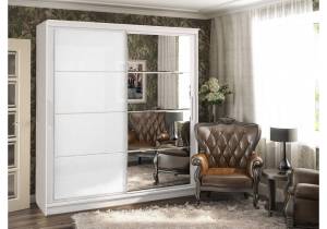 Шкаф купе Woodville Москана 2 614770 анкор светлый / зеркало / лакобель белый