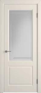 Межкомнатная дверь Владимирская Фабрика Дверей Dorren Ivory стекло Crystal Cloud L 900x2000