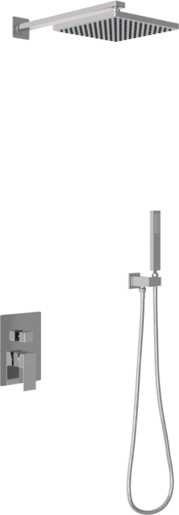 Душевой комплект Berges Wasserhaus Nardis 2S 071001 С ВНУТРЕННЕЙ ЧАСТЬЮ, хром