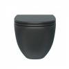 Унитаз подвесной Teymi Lina S Black T40111 безободковый, с сиденьем микролифт, черный матовый фото 8