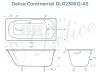 Чугунная ванна Delice Continental 150x70 с ножками, с антискользящим покрытием фото 8